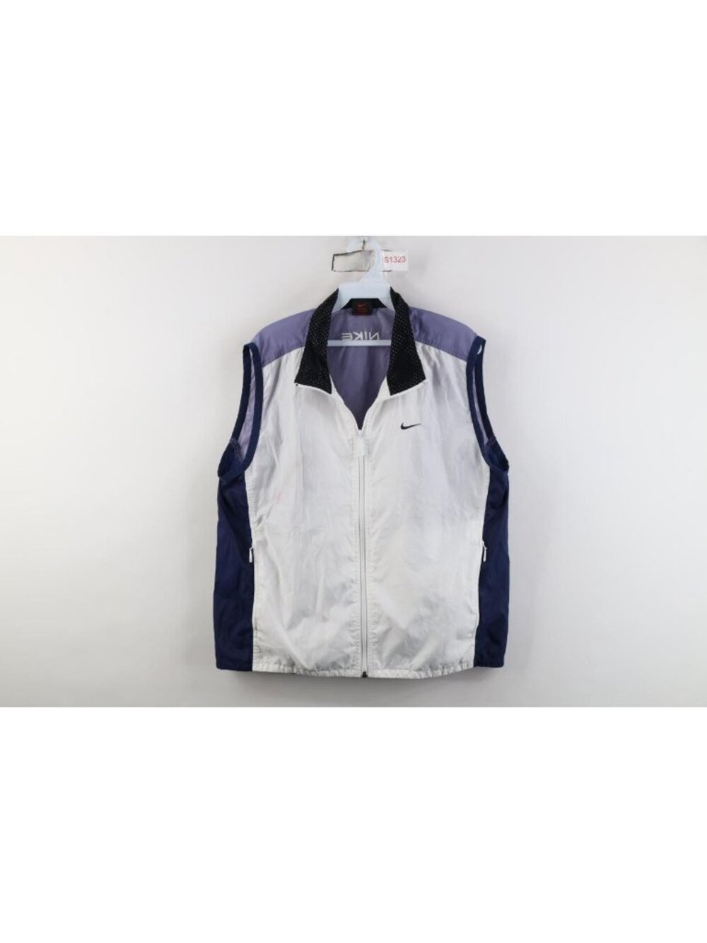 Vintage 90s Nike Womens XL Travis Scott Mini Swoosh Windbreaker Vest Jacket